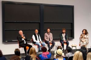 From left: fashion designer Stan Herman, financier Gary Wassner, fashion writer Derek Blasberg, fashion designer Timo Weiland and international fashion consultant Fern Mallis, all of New York, are the first panel of the inaugural Midwest Fashion Conference addressing the viability of St. Louis Fashion Week.
